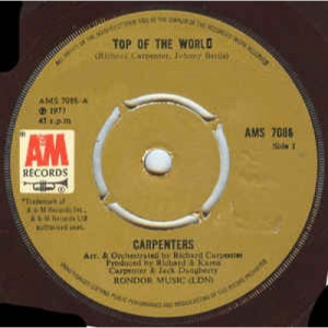 Carpenters - Top Of The World - Vinyl - 45''