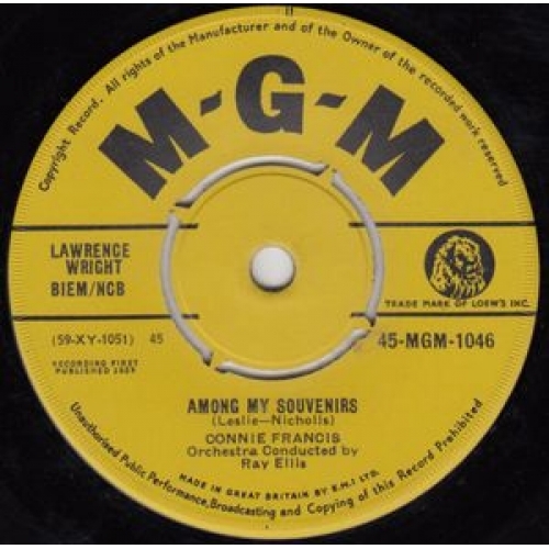 Connie Francis - Among My Souvenirs - 7''- Single - Vinyl - 7"
