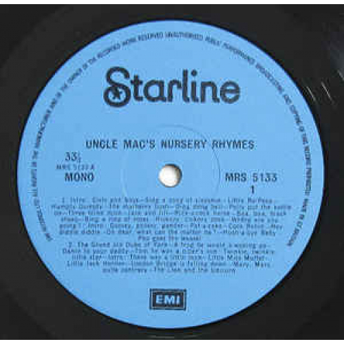 Derek McCulloch - Uncle Mac's Nursery Rhymes - Vinyl - LP
