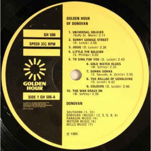 Donvan - Golden Hour Of Donovan - Vinyl - LP