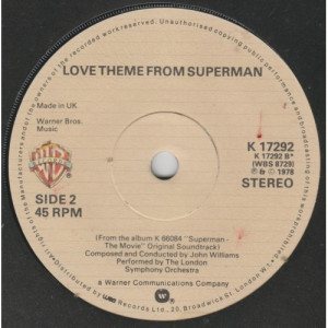 John Williams  Conducting  - Theme From Superman (Main Title) - 7''- Single - Vinyl - 7"