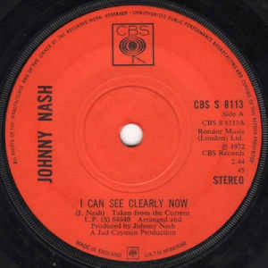 Johnny Nash - I Can See Clearly Now - Vinyl - 45''