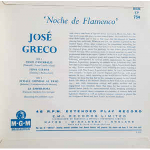 Jose Greco - Noche De Flamenco - Vinyl - EP