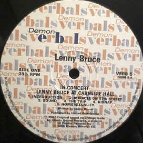 Lenny Bruce -  In Concert At Carnegie Hall Concert - Vinyl - LP