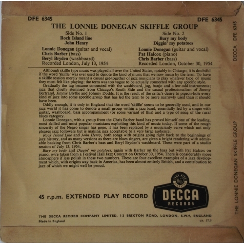 Lonnie Donegan's Skiffle Group - Lonnie Donegan Skiffle Group - Vinyl - EP