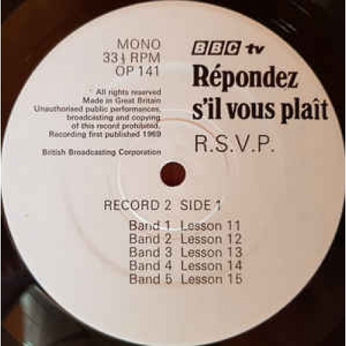 No Artist - Repondez S'Il Vous Plaît R.S.V.P. Record 2: Lessons 11-20 - Vinyl - LP