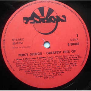 Percy Sledge - Greatest Hits - Vinyl - LP
