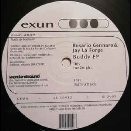 Rossaro Genarro & Jay La Forge - Buddy EP - Vinyl - EP