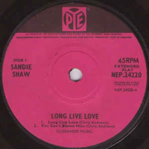 Sandie Shaw - Long Live Love - Vinyl - 45''