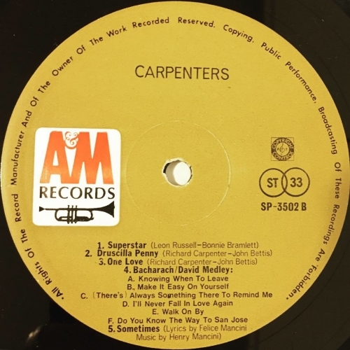 Carpenters - Carpenters - Vinyl - LP