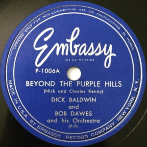 Dick Baldwin & Bob Dawes And His Orchestra - *self-titled* - Vinyl - 10'' 
