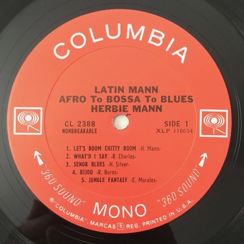Herbie Mann - Latin Mann - Afro To Bossa To Blues - Vinyl - LP