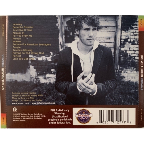 Jon McLaughlin - Indiana - CD - Album