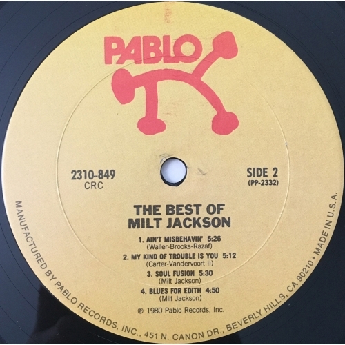 Milt Jackson - The Best Of Milt Jackson - Vinyl - Compilation