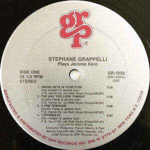 Stephane Grappelli - Plays Jerome Kern - Vinyl - LP