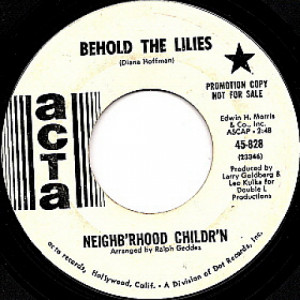 Neighb'rhood Childr'n - Behold The Lilies / I Want Action - 7 - Vinyl - 7"