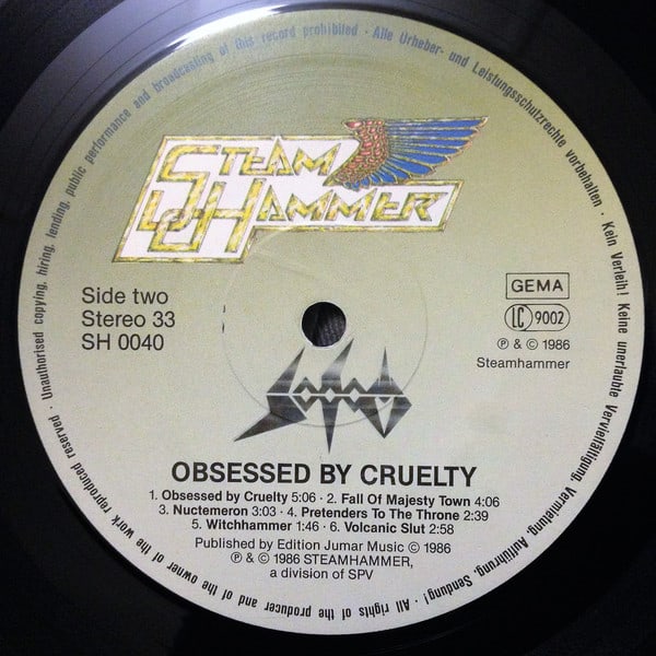 SODOM Obsessed By Cruelty Vinyl 